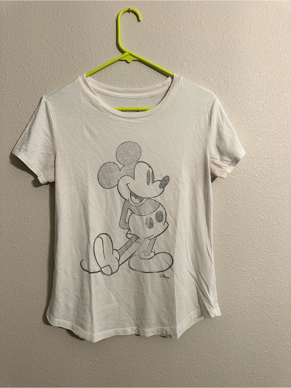 Disney White T-Shirt with Black Sketch Mickey Mouse